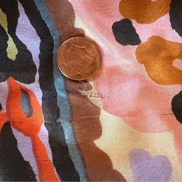 Exotic Floral Silk scarf wrap sarong extra large 56” x 59” vintage textile art - Picture 8 of 15